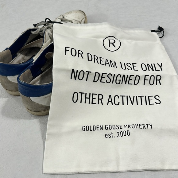 Used Men’s Golden Goose Size 46/13
Super-Star Core
White Ice + Blue
Incl Dustbag - Picture 8 of 8